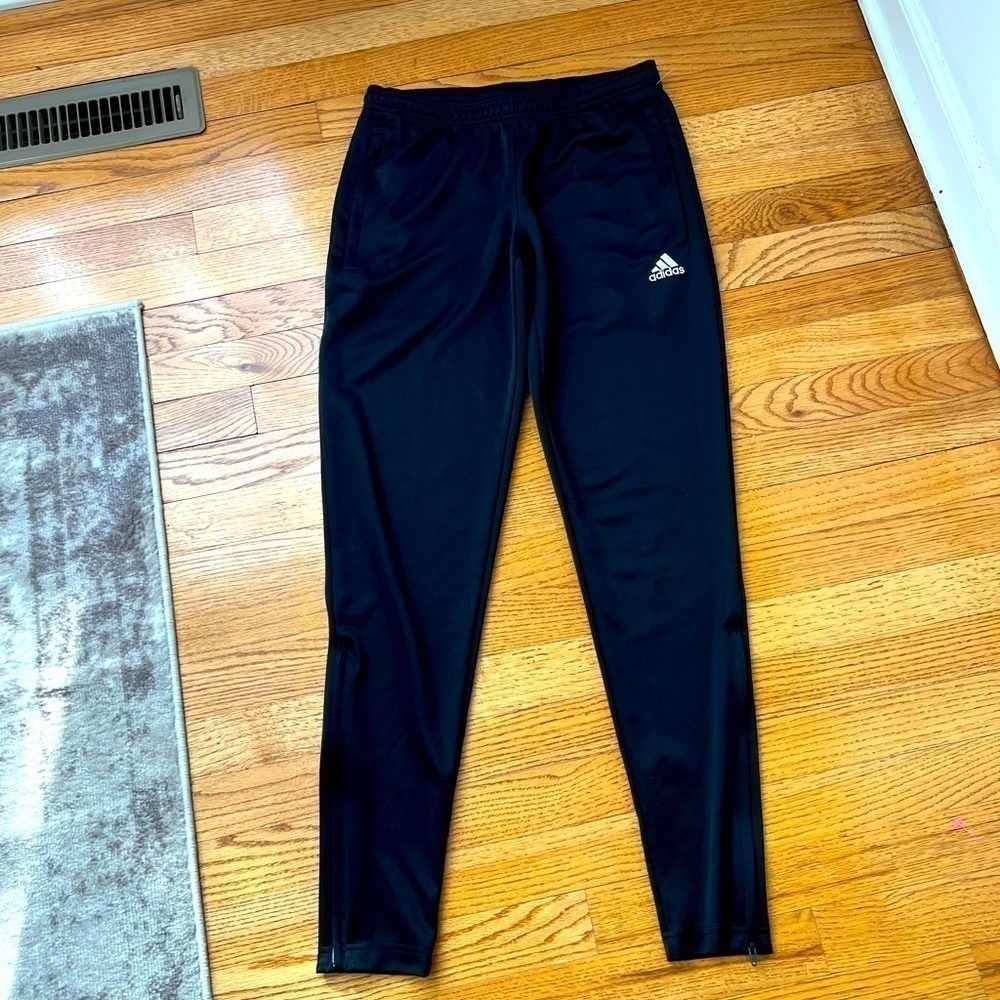 Adidas Black Skinny Athletic Pants Athleisure Size Small